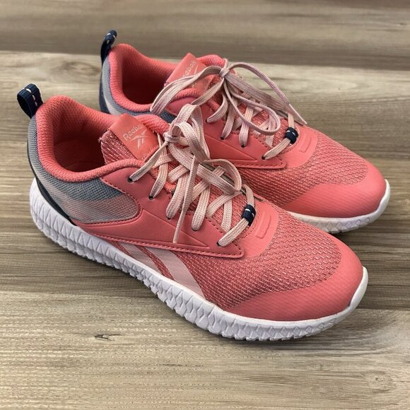 Reebok Girls Reebok Flexagon Energy 3 PS Sneakers Size 3 Pink Lace Up GW0107 EUC - Picture 2 of 11